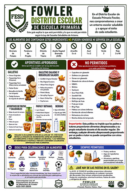FESD Arizona Healthy Schools Act Flyer - Spanish